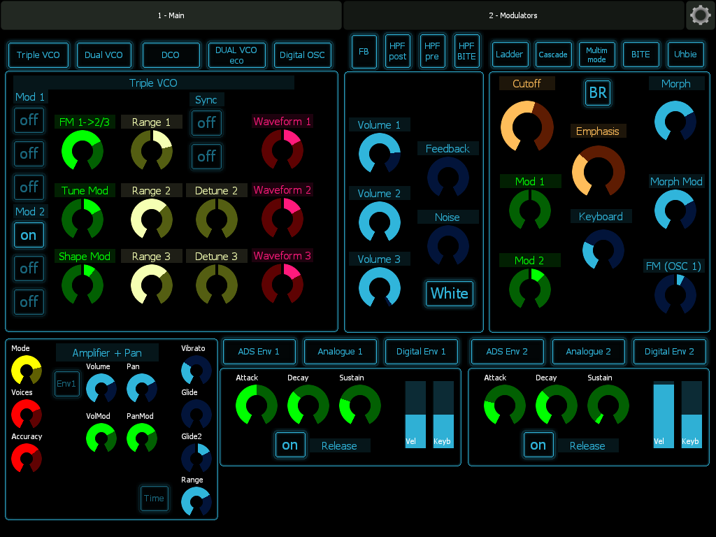 DIVA - main controls